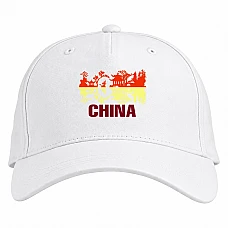 Baseball cap with Print China - white