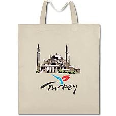 Eco bag with print Turkey - beige
