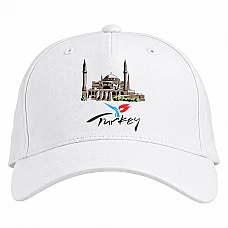 Baseball cap with Print Turkey - white
