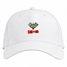 Baseball cap with Print Canada - white