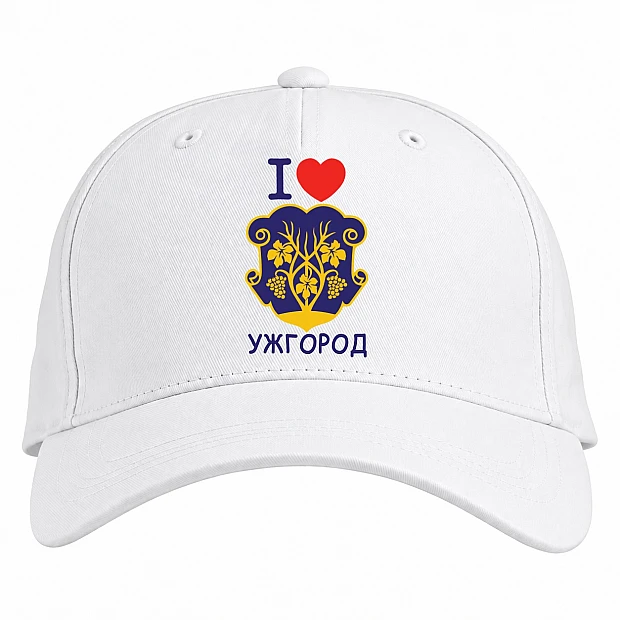 Baseball cap with Print Uzhgorod - white