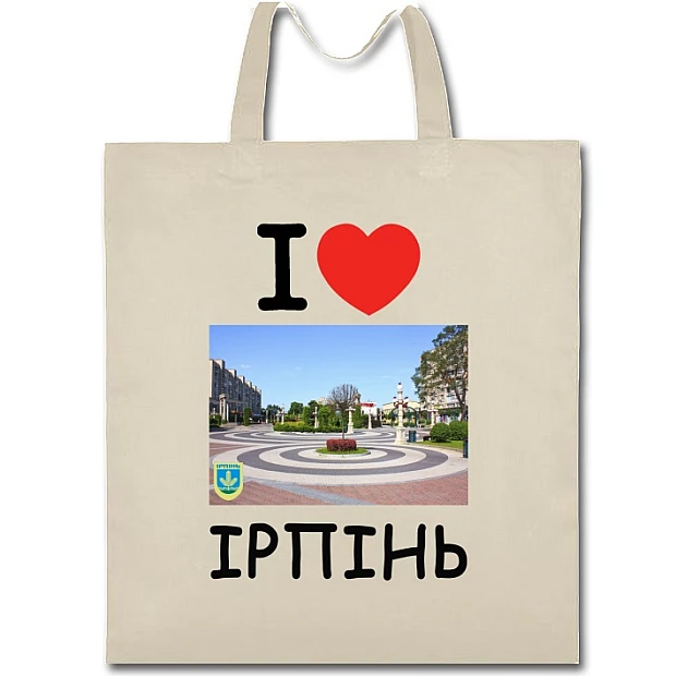 Eco bag with print Іrpіn - beige