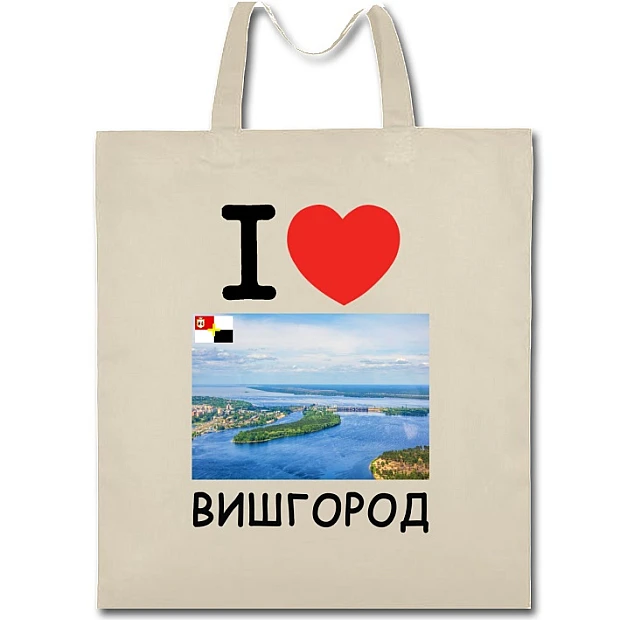 Eco bag with print Vishgorod - beige