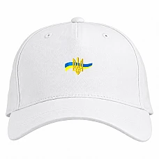 Baseball cap with Print Coat Of Arms And Flag Of Ukraine - white