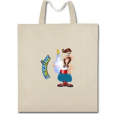 Eco bag with print Ukrainian - beige