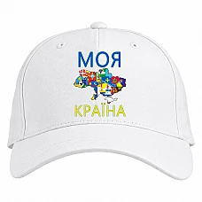 Кепка з принтом Моя Країна 2 - біла