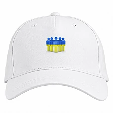 Baseball cap with Print Ukrainians - white