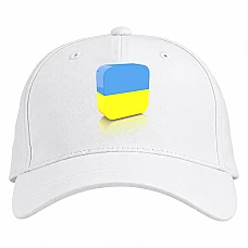 Baseball cap with Print 3D Flag Of Ukraine 2 - white