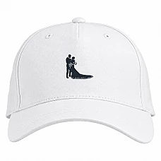 Baseball cap with Print The Bride And Groom Chorny - white