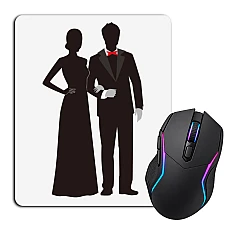 Mouse pad with print The Bride And Groom In A Conservative Style