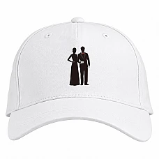 Baseball cap with Print The Bride And Groom In A Conservative Style - white