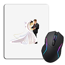 Mouse pad with print The Bride And Groom In The Flowers