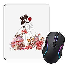 Mouse pad with print The Bride And Groom In Roses