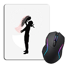 Mouse pad with print The Groom And The Bride With A Bouquet