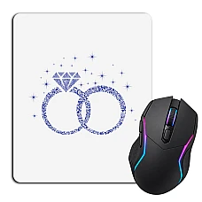 Mouse pad with print Wedding Rings Pattern
