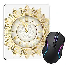 Килимок для мишки з принтом Із Наступаючим Новим Роком Годинники