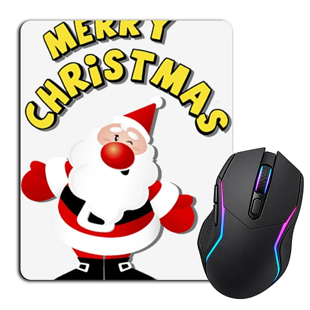 Mouse pad with print With Christmas Santa Claus