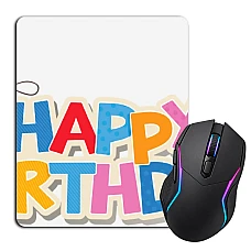Mouse pad with print Birthday On Threads