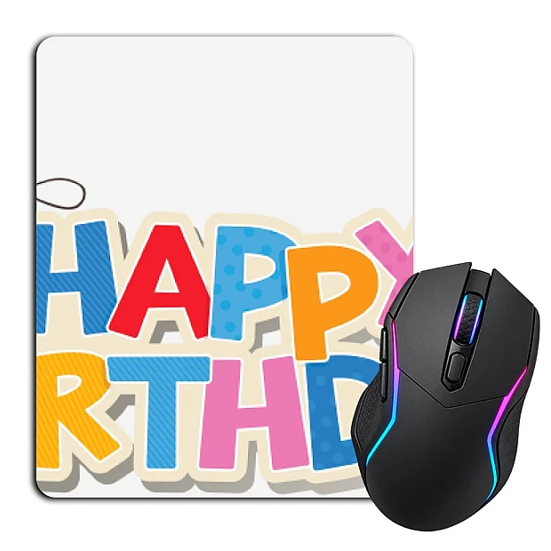 Mouse pad with print Birthday On Threads