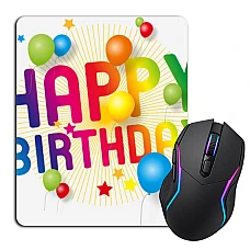 Mouse pad with print Birthday With Stars And Balls