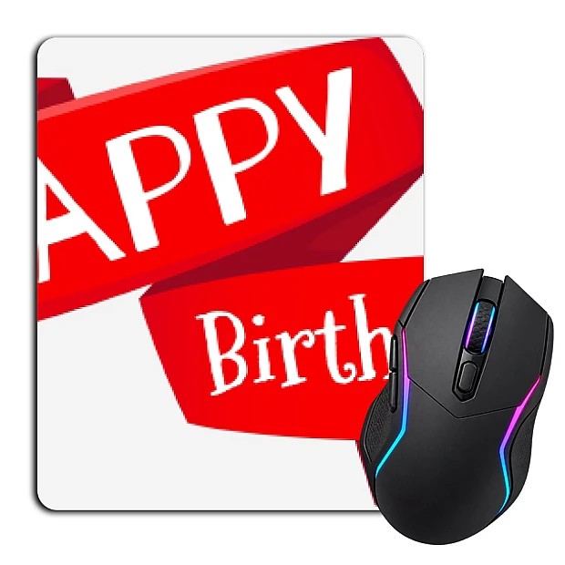 Mouse pad with print Birthday Red Ribbon