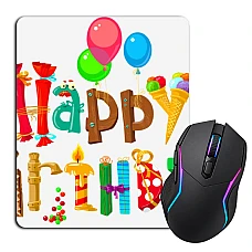 Mouse pad with print Birthday Balloons And Ice Cream