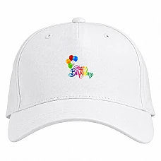 Baseball cap with Print Day Balloons Birthday - white