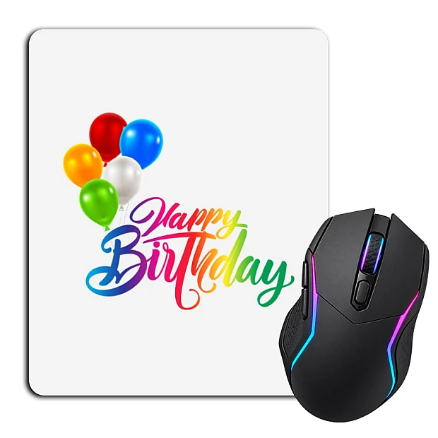 Mouse pad with print Day Balloons Birthday
