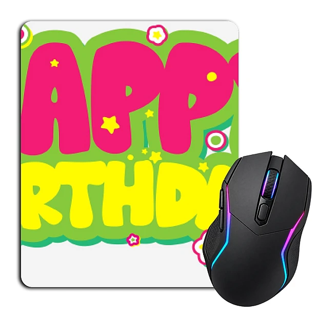 Mouse pad with print Birthday Flowers