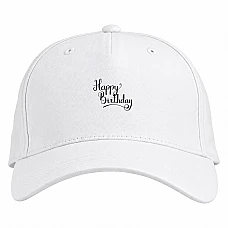 Baseball cap with Print Birthday Nintendo Letters - white