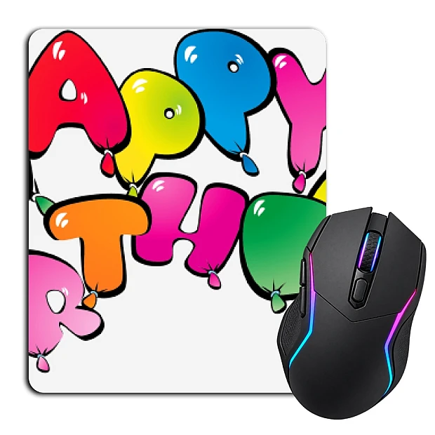 Mouse pad with print Day Balloons Birthday 2