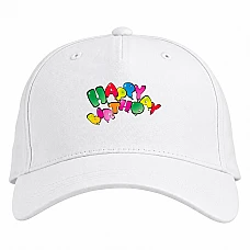 Baseball cap with Print Day Balloons Birthday 2 - white