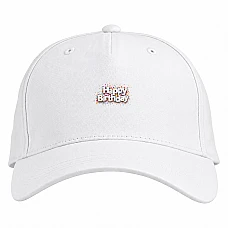Baseball cap with Print Birthday Paper Letters With Chocolates - white