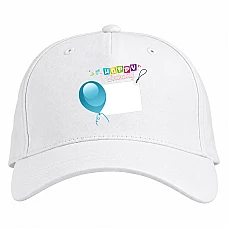 Baseball cap with Print Birthday With A Sign To Fill - white
