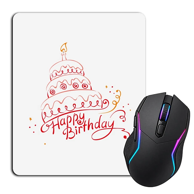 Mouse pad with print Birthday Cake