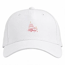 Baseball cap with Print Birthday Cake - white