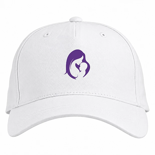 Baseball cap with Print Mother's Day Purple Background - white