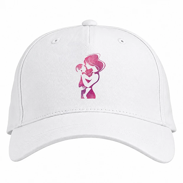Baseball cap with Print Mother's Day Mom With Baby - white