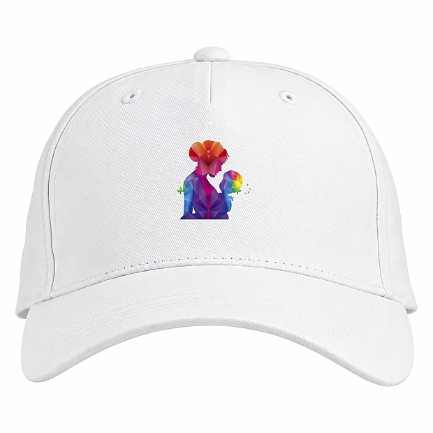 Baseball cap with Print Mother's Day In Pixels - white