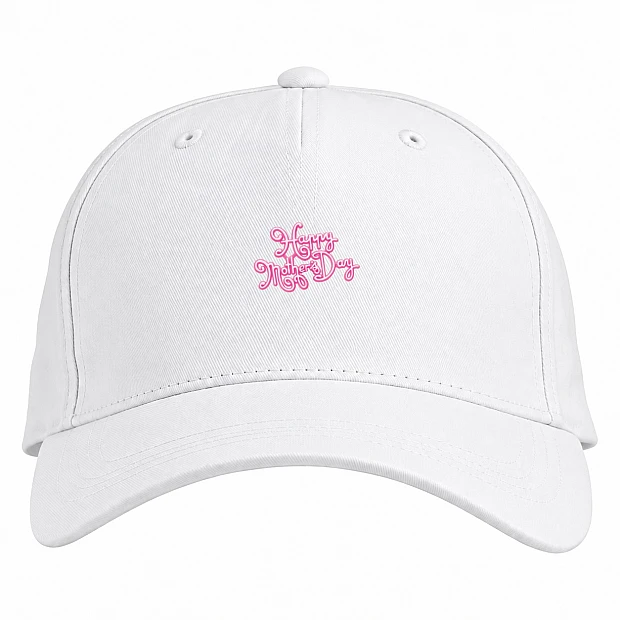 Baseball cap with Print Mother's Day In Pink - white