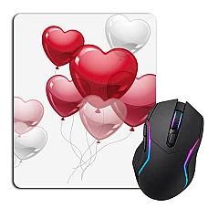 Mouse pad with print Valentine's Day Heart Balls