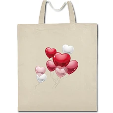 Eco bag with print Valentine's Day Heart Balls - beige