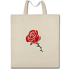 Eco bag with print Valentine's Day Rose - beige