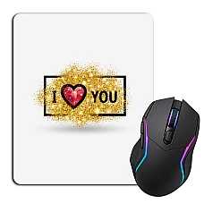Mouse pad with print Valentine's Day I Love You Chocolates
