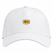 Baseball cap with Print Valentine's Day I Love You Chocolates - white