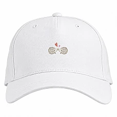 Baseball cap with Print Valentine's Day Two Hedgehog And Heart - white
