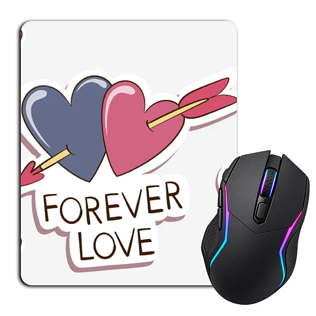 Mouse pad with print Valentine's Day Forever Love