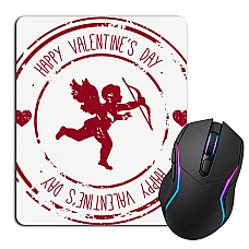 Mouse pad with print Valentine's Day Cupid Print