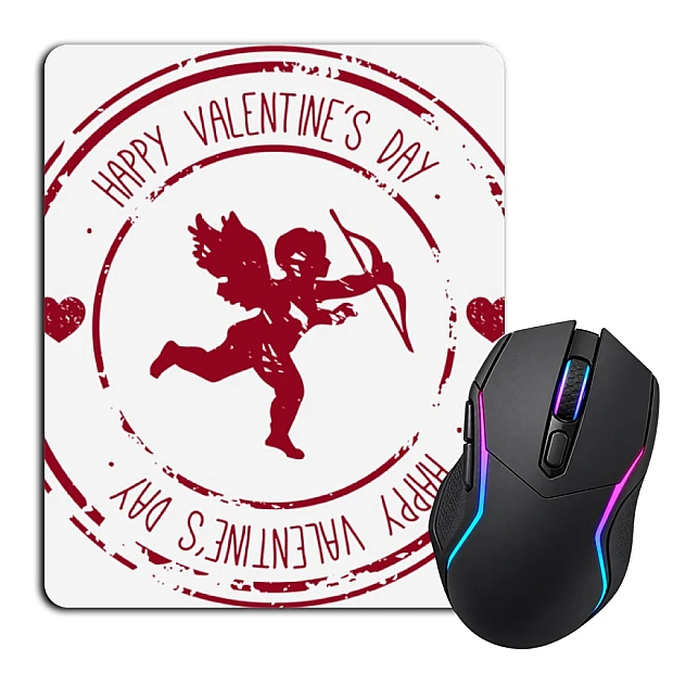 Mouse pad with print Valentine's Day Cupid Print