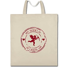 Eco bag with print Valentine's Day Cupid Print - beige